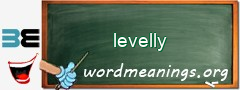 WordMeaning blackboard for levelly